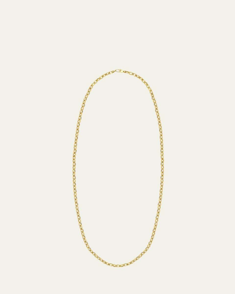 Long Graduated Oval-Link Chain Necklace in 18K Yellow Gold, 26"L